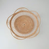 Japanese Bamboo Woven Disc Fruit Tray or Tableware