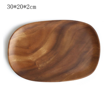 Japanese and Korean Style Acacia Wood Special Shaped Wooden Tray