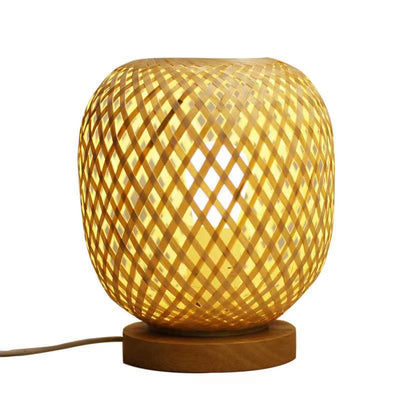 Nordic Bamboo Strip Woven Decorative Table Lamp