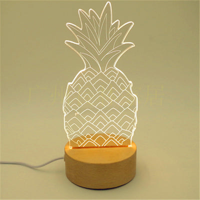 3D Design Light - Solid Wood Table Lamp