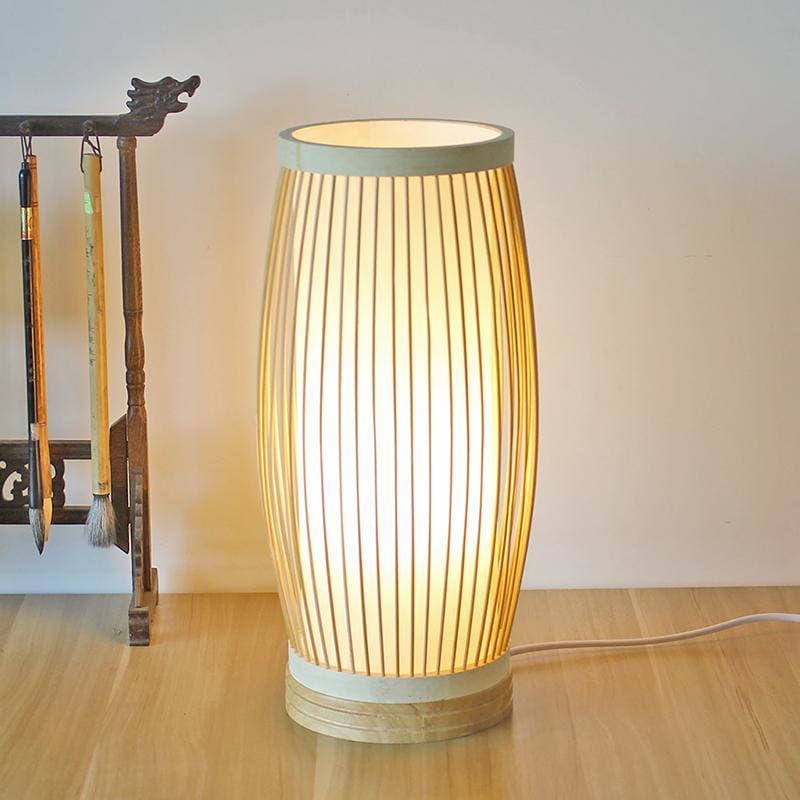 Classical Bamboo Bedside Table Lamp - Bamboo Lamp - Lamp - Natural Lamp - Wood Lamp