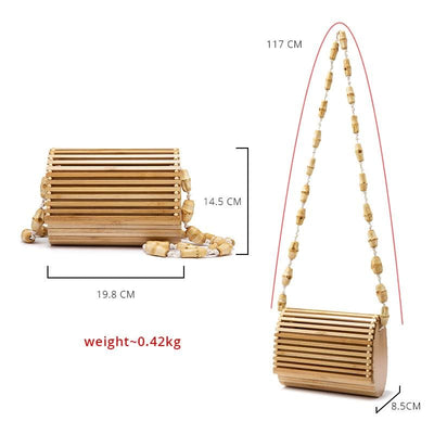 Stylish Women’s Bamboo Shoulder Bag - Bag - Bamboo Bag - Fashion - Hand Bags - Wood Fashion