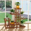 Balcony Flower Shelf Solid Wood Living Room Multi-layer Fleshy Room Interior Decoration