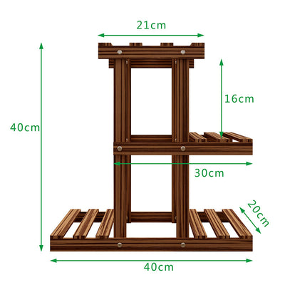 Balcony Flower Shelf Solid Wood Living Room Multi-layer Fleshy Room Interior Decoration