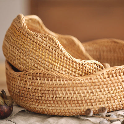 Exquisite Hand-Woven Bamboo Basket : A Must-Have for Organizing & Beautifying your Dining Table