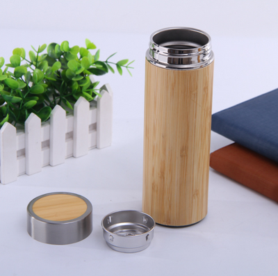 Stainless steel bamboo shell mug