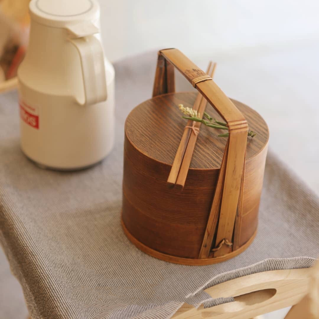 Japanese Style Natural Wood Portable Lunch Box
