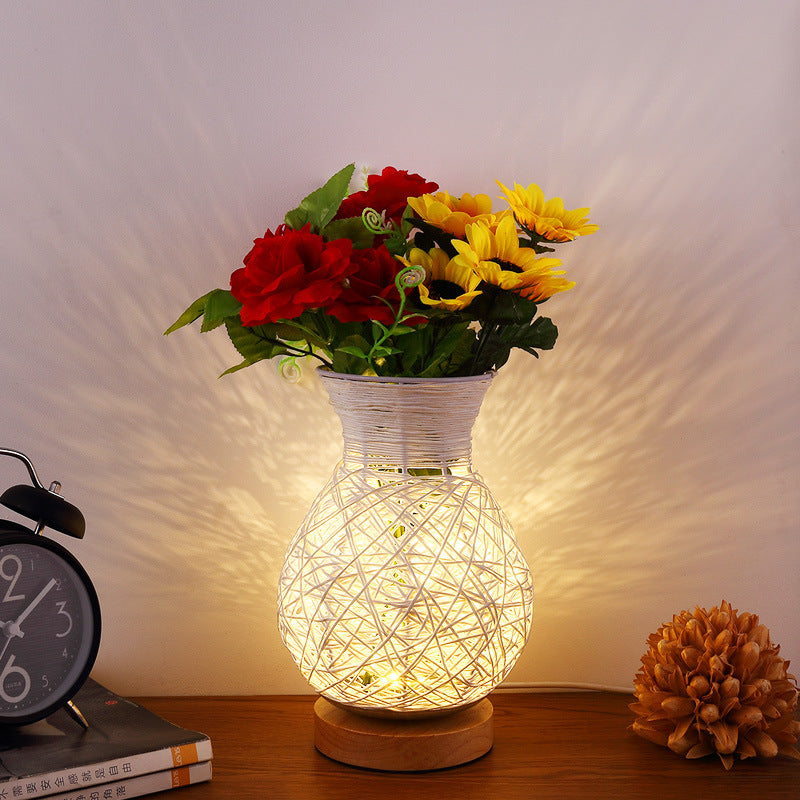 French Style Bamboo Rattan Vase Lamp Shade