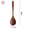 Thailand Natural Teak Wood Cooking Spoons Set - Ladle Turner Long Rice Colander Soup Skimmer Scoop