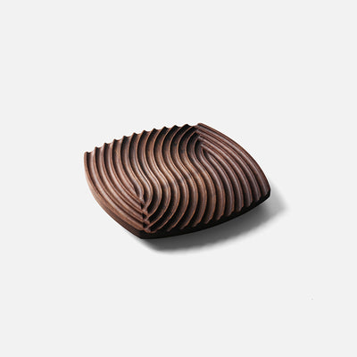 Black Walnut & Ash Wood Solid Wood Fingerprint Tray, Decorative Tray, Heat Insulation Pad, Storage Tray
