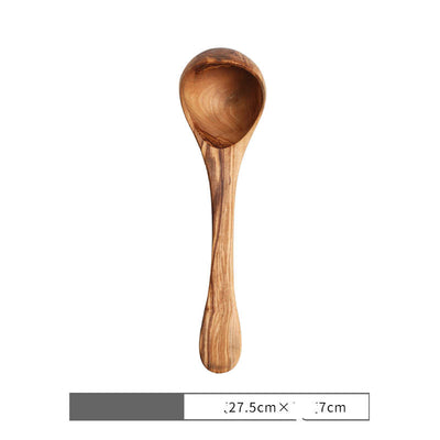 Handmade Solid Olive Wood Kitchen Porridge Spoon