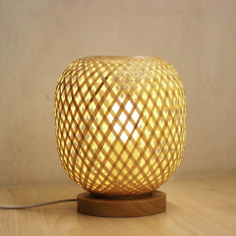 Nordic Bamboo Strip Woven Decorative Table Lamp