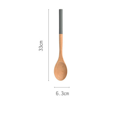 Household Natural Beech Wood Spoon & Spatula