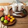European Style Solid Wood Round Tray