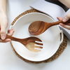 Japanese Acacia Wood Cooking Spoon And Fork