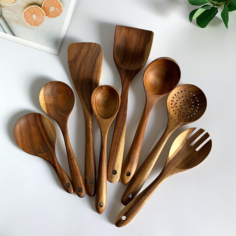 Natural Teak Wood Cooking Utensils