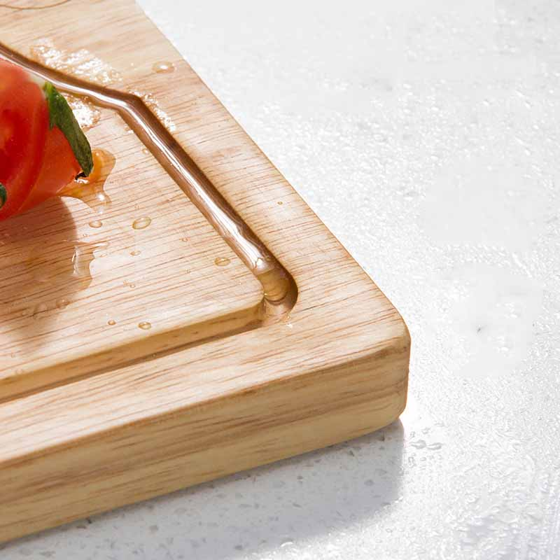 YUSOTAN Rubber Wood Cutting Board with Handle