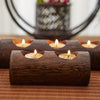 Solid Wood Small Candle Holder - Living - Wood Candle Holder