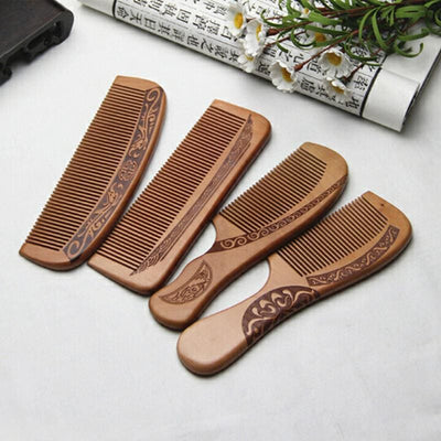 Anti-Static Comb Natural Peach Solid Wood - Chinese Style - Natural Comb - Personal - Wooden Comb