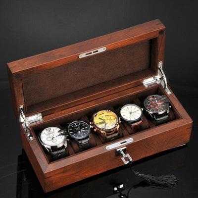Classical Elm Solid Wood Watch Box - Jewel - Jewelry Box - Wood Jewellery - Wood Jewelry Box - Wood Jewelry Display
