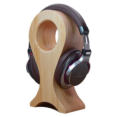 Stylish Solid Wood Headset Display Stand - Living - Natural Office - Office - Wooden Headphone Display - Wooden Headphone Stand