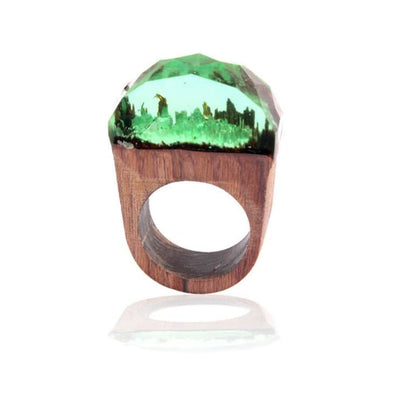 Hand Crafted Vintage Wood Resin Rings - Bamboo Jewellery - Fashion - Jewel - Wood Jewellery - Wood Ring