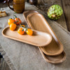 Japanese & Korean Style - Solid Wood Long Dish Plate / Tray - Dining - Wood Dish Plate - Wood Kitchenware - Wood Tray