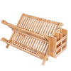 Bamboo Folding Dish Rack + Holder - Bamboo Dish Rack - Bamboo Kitchenware - Bamboo Rack - Kitchen - Wood Dish Rack