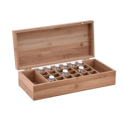 High End Bamboo Essential Oil Box With 26 Grids - Bamboo Box - Jewel - Jewelry Box - Wood Jewellery - Wood Oil Box
