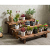 Solid Wood Multi Layer Succulent Living Room Flower Shelf - Living - Wood Flower Stand - Wood Rack