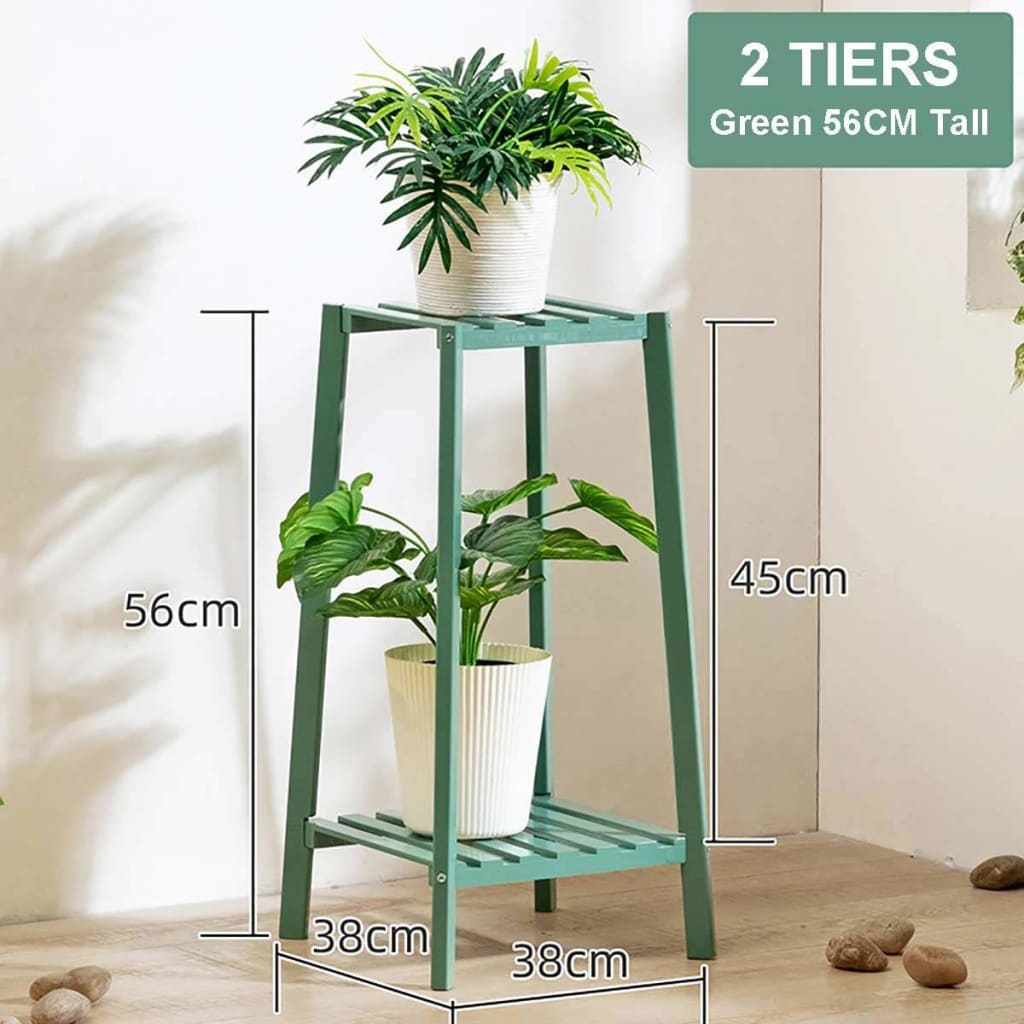 best indoor plant stands Nordic Style 2 Tier Wooden Balcony Flower / Potted Plant Stand