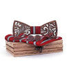 Trendy Handmade Solid Wood Tie Cufflinks Square Scarf - Fashion - Jewel - Wood Tie