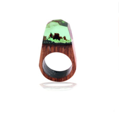 Hand Crafted Vintage Wood Resin Rings - Bamboo Jewellery - Fashion - Jewel - Wood Jewellery - Wood Ring