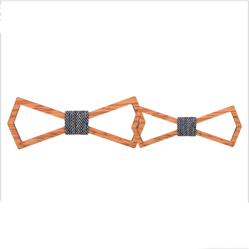 Solid Wood Bow Tie - Fashion - Jewel - Wood Fashion - Wood Tie