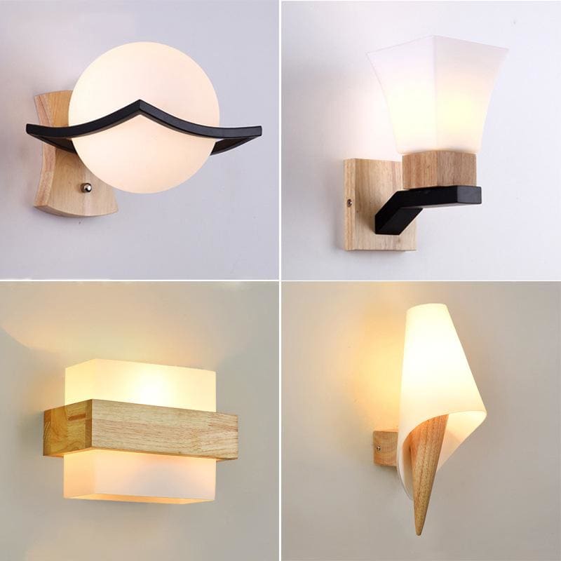Modern Creative Household Solid Wood Lamp - Bamboo Lamp - Lamp - Natural Lamp - Wood Lamp - Wood Wall Lamp