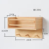 Multifunctional Retro Style Solid Wood Wall Hook Rack - Living - Wash - Wood Rack