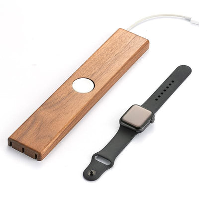 Solid Wood Base - Watch Charging Valet - Living - Natural Office - Natural Wood Charger - Office - Wooden Watch Charger