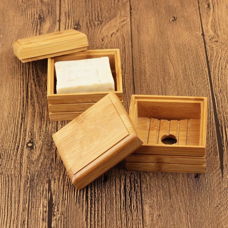 Lotus Wood Soap Box - Unique Crafted - Bamboo Soap Case - Personal - Wash - Wood Soap Case